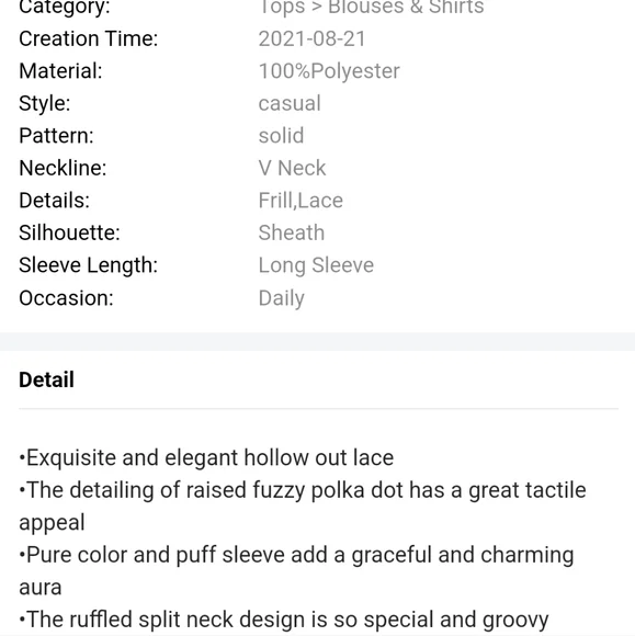 β€οΈπHPπNew Ruffled Swiss Dot Split Neck Ruffle Babydoll Blouse - Picture 13 of 16